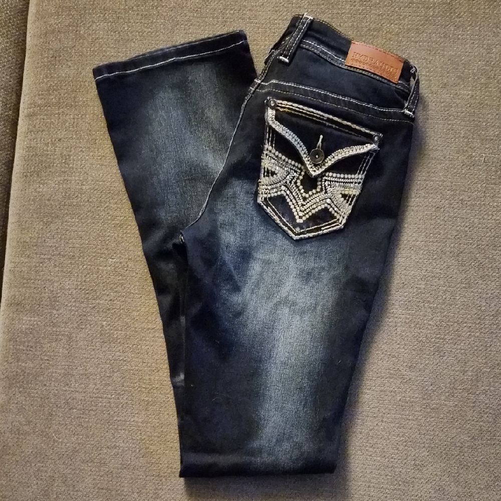 Hydraulic Plaid Accent Jeans - Picture 3 of 6